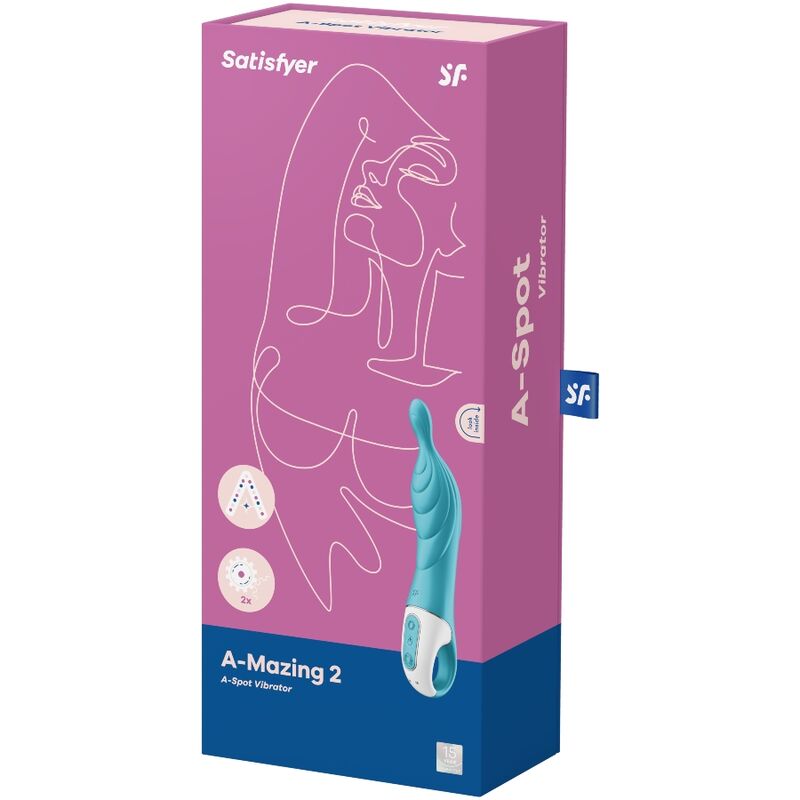 Satisfyer A-Mazing 2 A-Spot Vibrator Turquoise | Niks.fi verkkokauppa