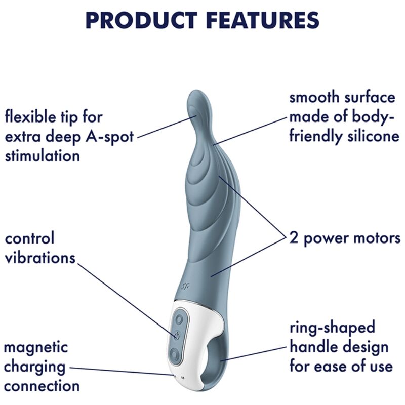 Satisfyer A-Mazing 2 A-Piste Vibraattori Harmaa | Niks.fi verkkokauppa