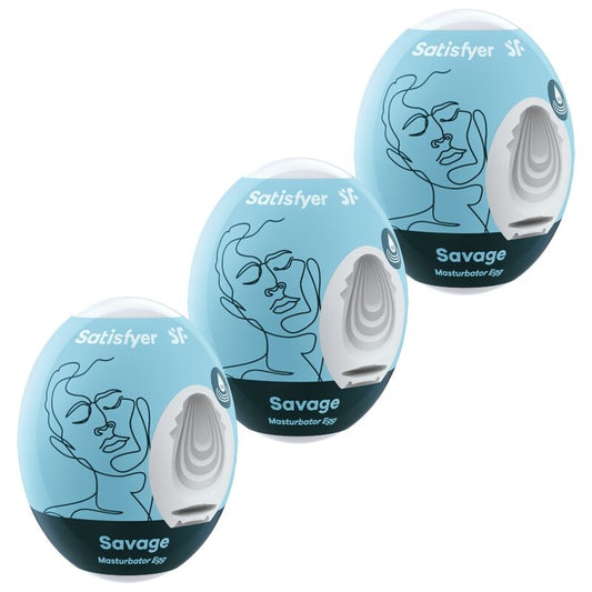 Satisfyer 3 Masturbator Eggs Savage | Niks.fi verkkokauppa