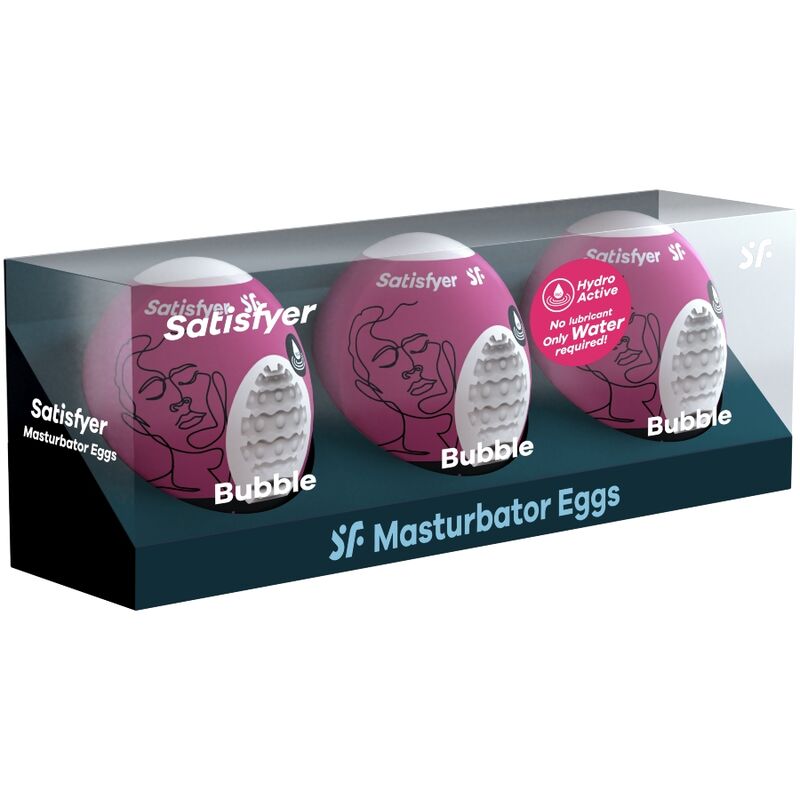 Satisfyer 3 Masturbator Eggs Bubble | Niks.fi verkkokauppa