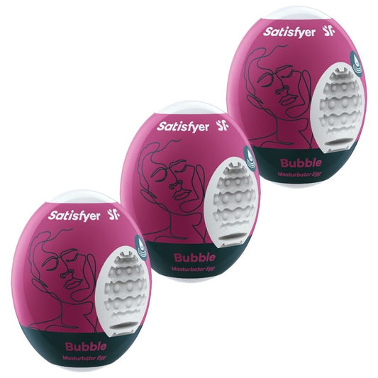Satisfyer 3 Masturbator Eggs Bubble | Niks.fi verkkokauppa