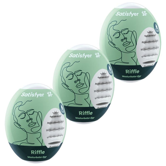 Satisfyer 3 Masturbator Eggs Riffle | Niks.fi verkkokauppa