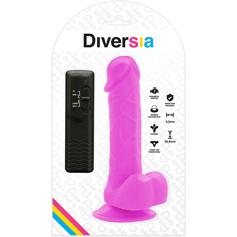 Diversia Flexible Vibrating Dildo Purple 20.5 Cm -O 4.2 Cm | Niks.fi verkkokauppa