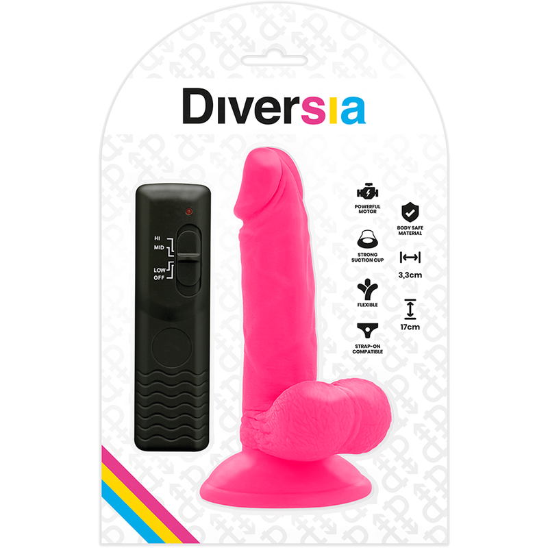 Diversia Flexible Vibrating Dildo Pink 17 Cm -O 3.3 Cm | Niks.fi verkkokauppa