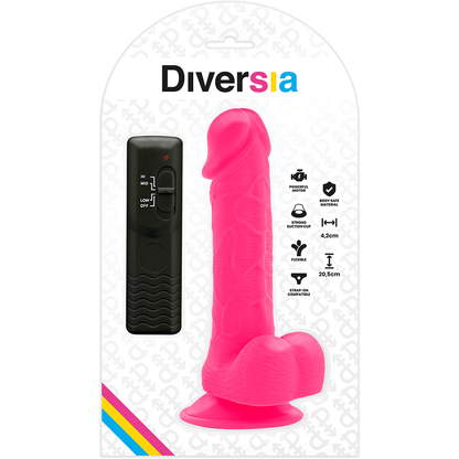 Diversia Flexible Vibrating Dildo Pink 20.5 Cm -O 4.2 Cm | Niks.fi verkkokauppa