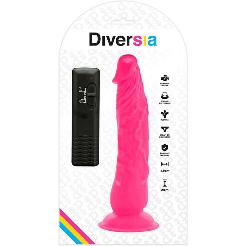 Diversia Flexible Vibrating Dildo Pink 21 Cm -O 4.9 Cm | Niks.fi verkkokauppa