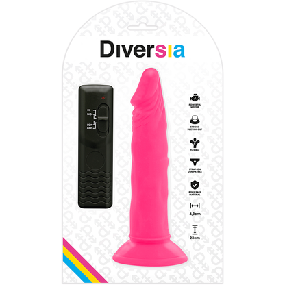 Diversia Flexible Vibrating Dildo Pink 23 Cm -O 4.3 Cm | Niks.fi verkkokauppa