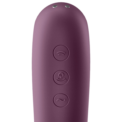 Satisfyer Dual Kiss Air Pulse Vibrator Wine Red | Niks.fi verkkokauppa