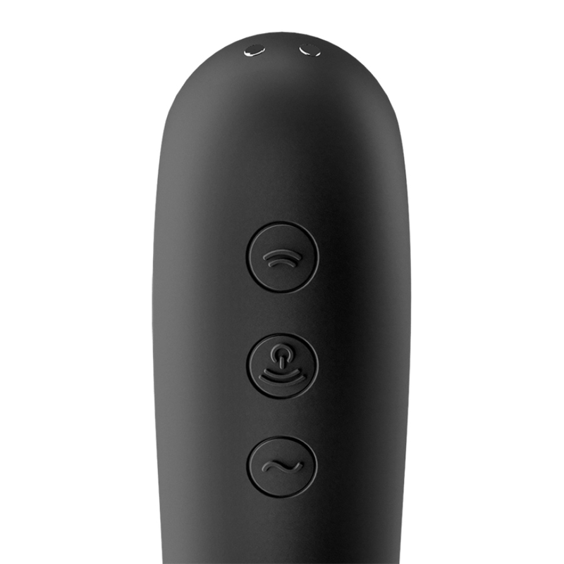 Satisfyer Dual Kiss Air Pulse - Musta vibraattori | Niks.fi verkkokauppa