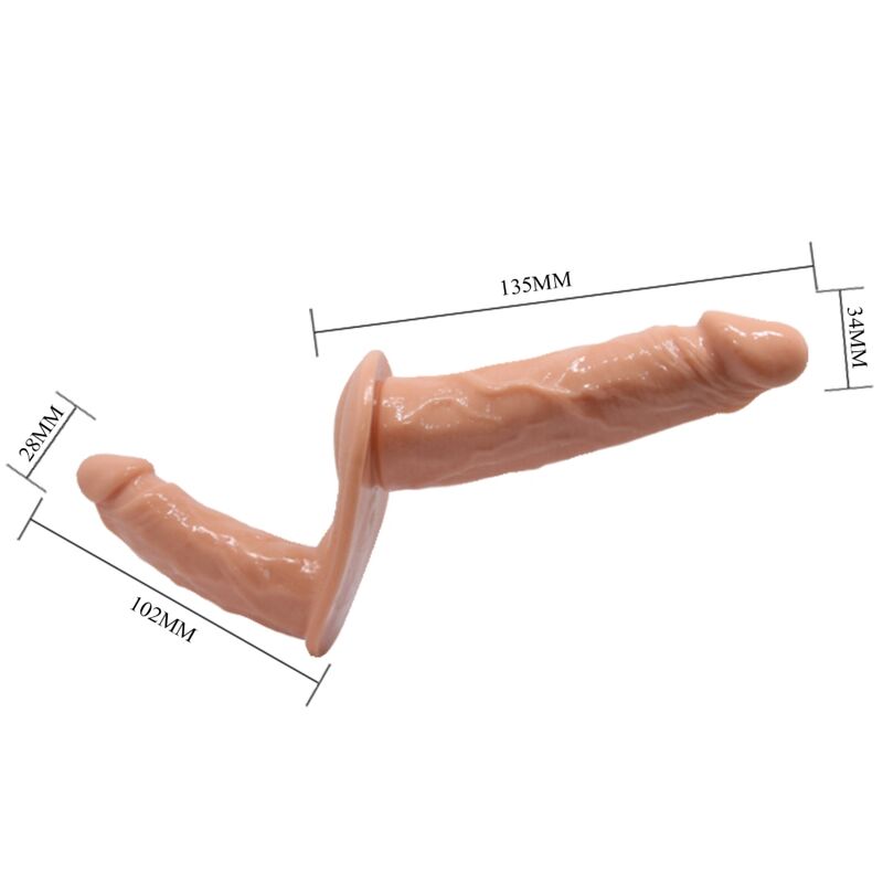 Baile Ultra Passionate Double Dildos With Harness | Niks.fi verkkokauppa