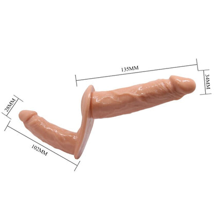 Baile Ultra Passionate Double Dildos With Harness | Niks.fi verkkokauppa