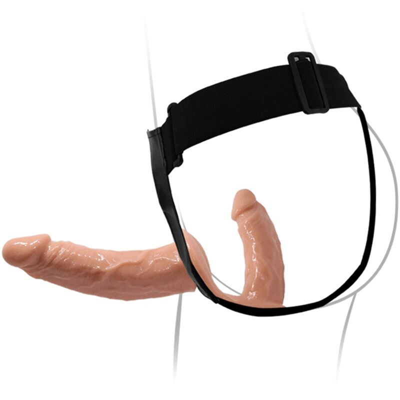 Baile Ultra Passionate Double Dildos With Harness | Niks.fi verkkokauppa