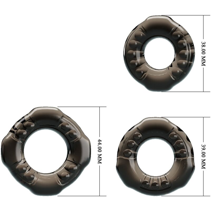 Baile Cock Rings Yvonne Set 3 Penis Rings | Niks.fi verkkokauppa