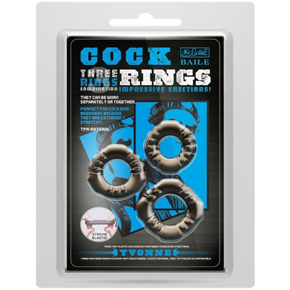 Baile Cock Rings Yvonne Set 3 Penis Rings | Niks.fi verkkokauppa