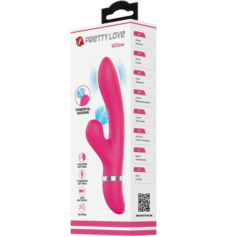 Pretty Love Willow Rabbit Vibrator And Sucker | Niks.fi verkkokauppa