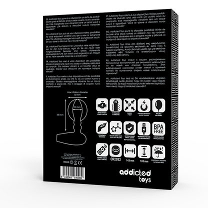 Addicted Toys Inflatable Remote Control Plug 10 Modes Of Vibration | Niks.fi verkkokauppa