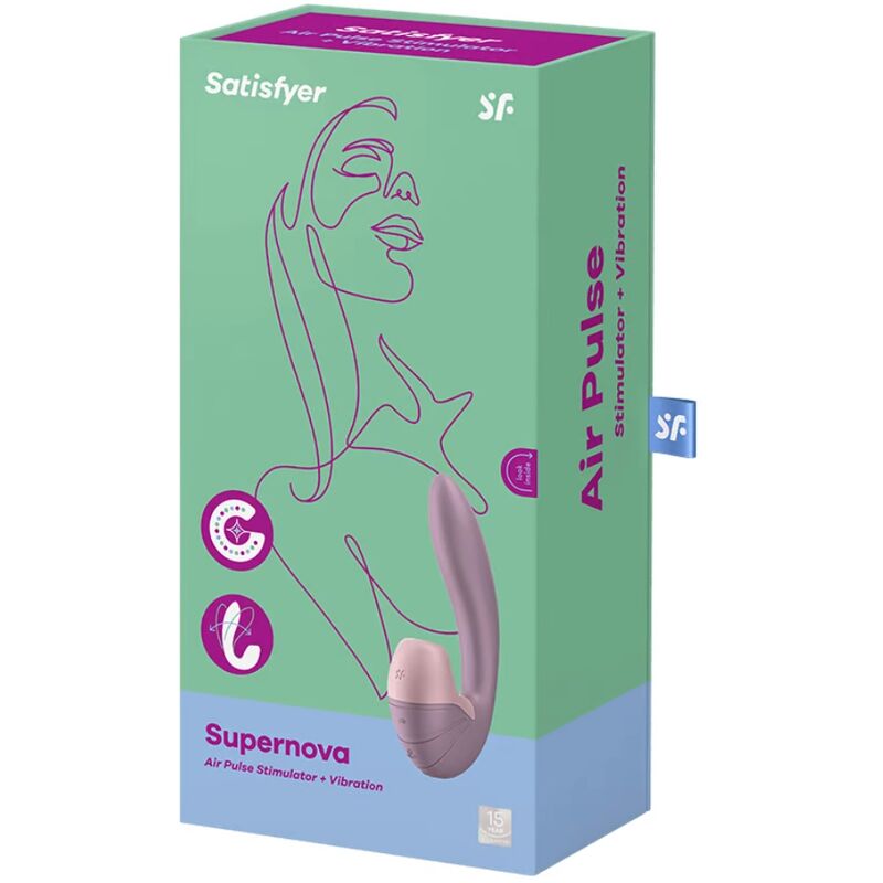 Satisfyer Supernova Air Pulse Stimulator & Vibration Pink | Niks.fi verkkokauppa