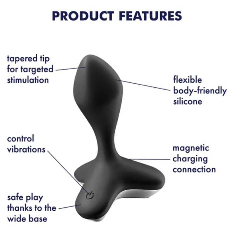 Satisfyer Game Changer - Tärisevä Anustappi Musta | Niks.fi verkkokauppa