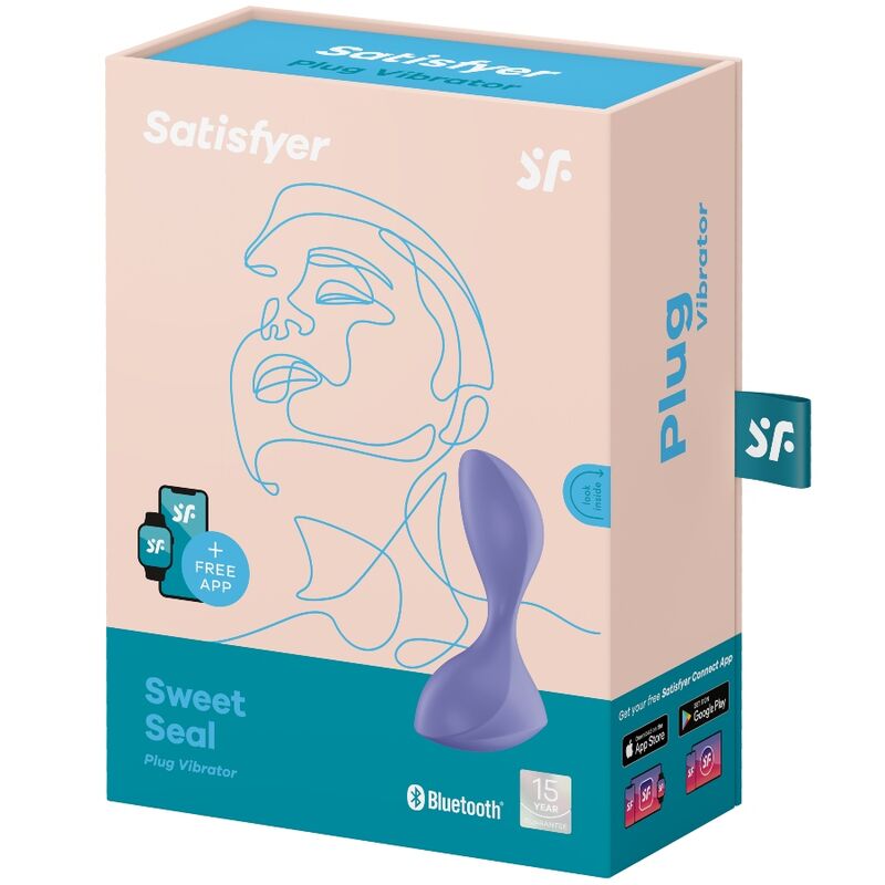 Satisfyer Sweet Seal Vibrating Plug App Lilac | Niks.fi verkkokauppa