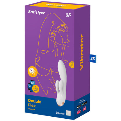 Satisfyer Double Flex Vibrator App White | Niks.fi verkkokauppa