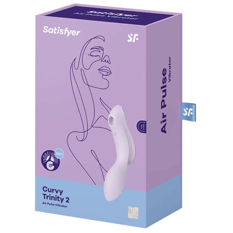 Satisfyer Curvy Trinity 2 Air Pulse Vibrator Purple | Niks.fi verkkokauppa