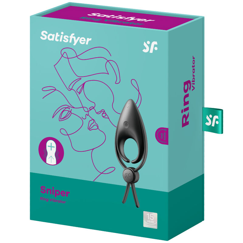 Satisfyer Sniper Ring Vibrator Black | Niks.fi verkkokauppa