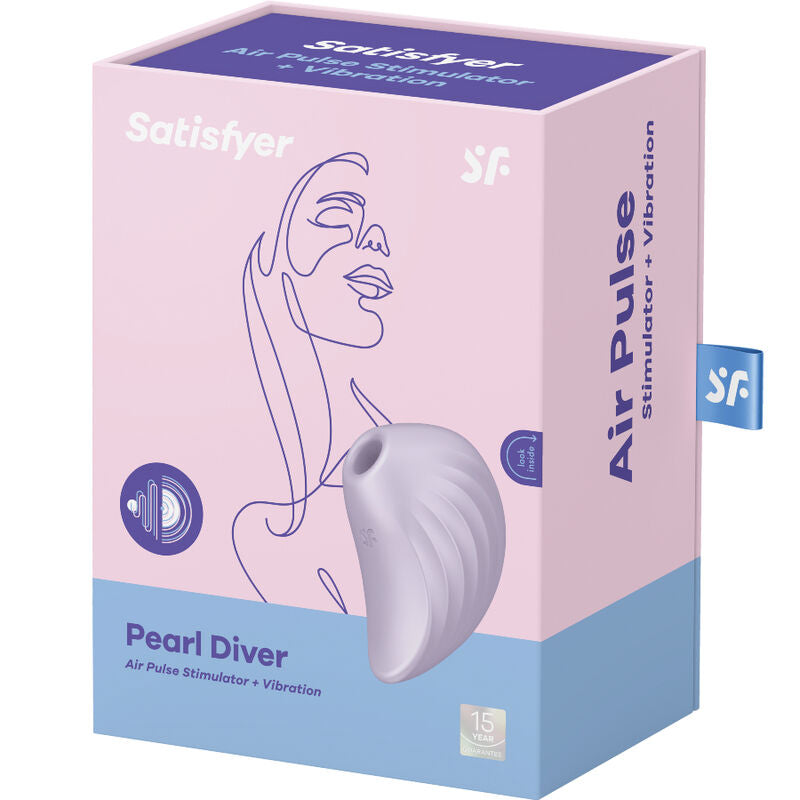 Satisfyer Pearl Diver Air Pulse Stimulator & Vibrator Violet | Niks.fi verkkokauppa