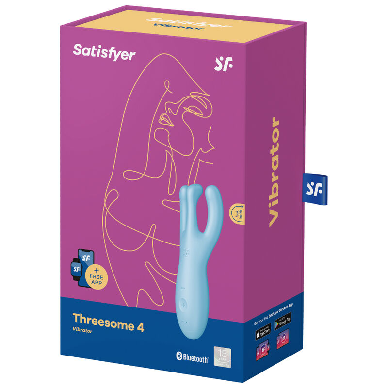 Satisfyer Threesome 4 Vibrator App Blue | Niks.fi verkkokauppa