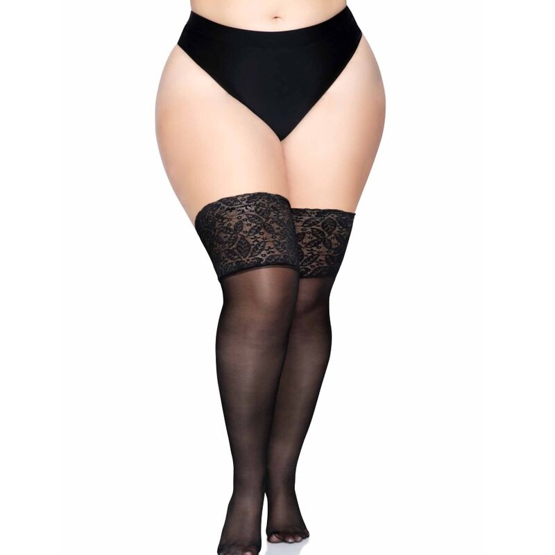 Leg Avenue Stay Ups Sheer Thigh High Plus Size | Niks.fi verkkokauppa