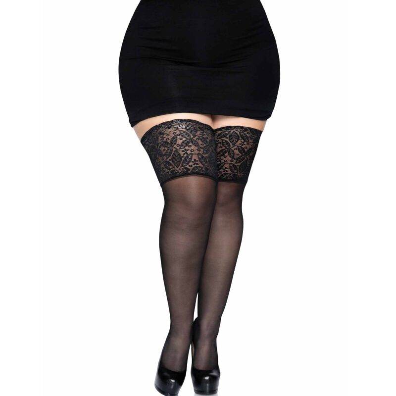 Leg Avenue Stay Ups Sheer Thigh High Plus Size | Niks.fi verkkokauppa