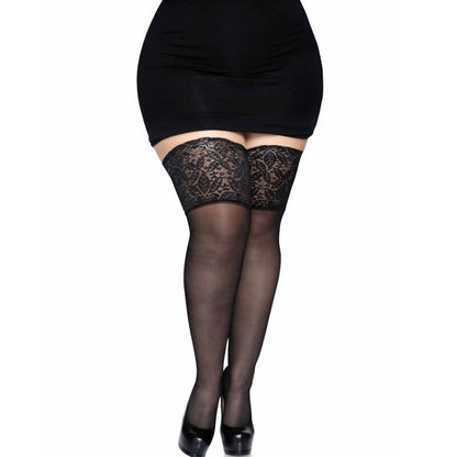 Leg Avenue Stay Ups Sheer Thigh High Plus Size | Niks.fi verkkokauppa