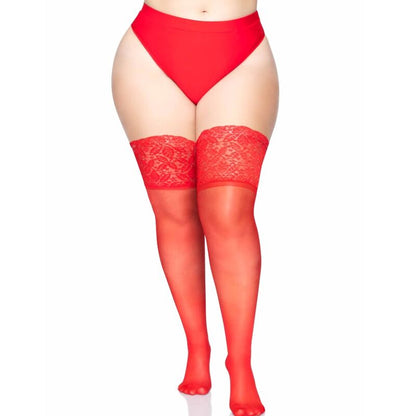 Leg Avenue Stay Ups Sheer Thigh Up Plus Size | Niks.fi verkkokauppa