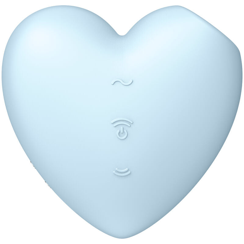 Satisfyer Cutie Heart Air Pulse Stimulator & Vibrator Blue | Niks.fi verkkokauppa