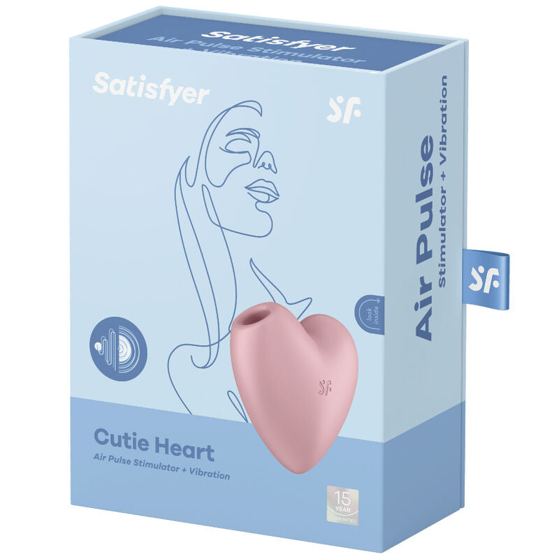 Satisfyer Cutie Heart Air Pulse Stimulator & Vibrator Pink | Niks.fi verkkokauppa