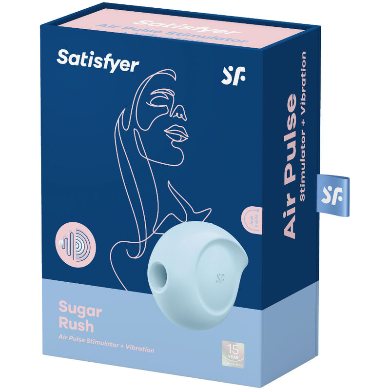 Satisfyer Sugar Rush Air Pulse Stimulator & Vibrator Blue | Niks.fi verkkokauppa