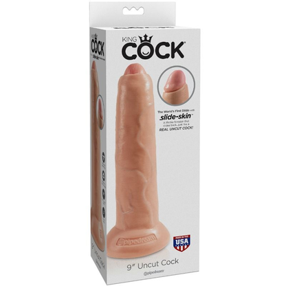 King Cock Realistic Dildo Uncut Flesh 23 Cm | Niks.fi verkkokauppa