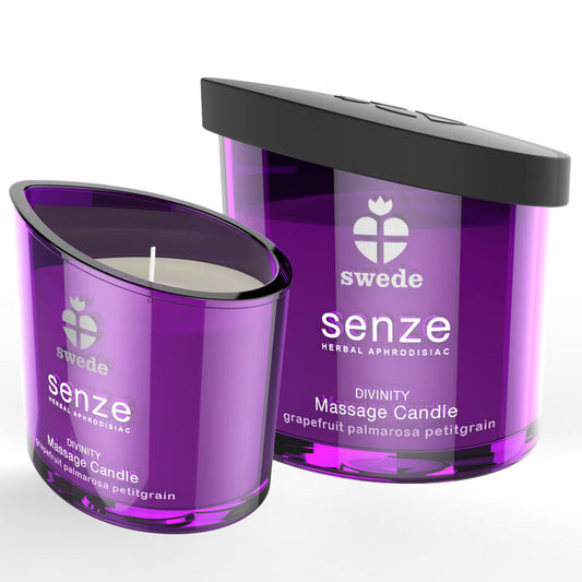 Swede Senze Divinity Massage Candle Grapefruit, Palmarosa, Petitgrain | Niks.fi verkkokauppa