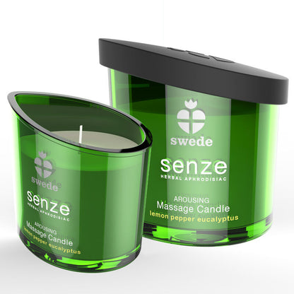 Swede Senze Arousing Massage Candle Lemon, Pepper, Eucalyptus | Niks.fi verkkokauppa