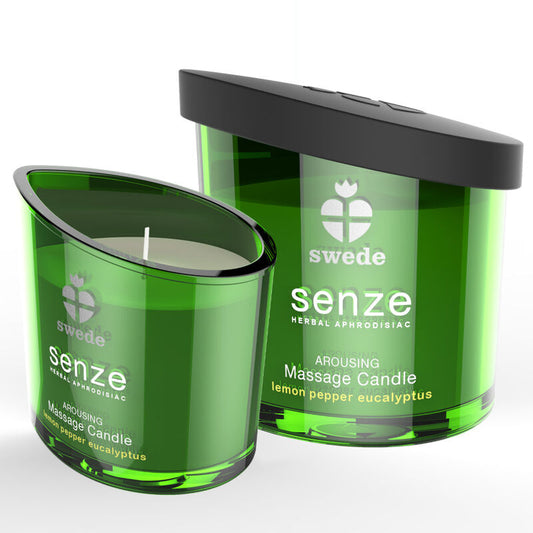 Swede Senze Arousing Massage Candle Lemon, Pepper, Eucalyptus | Niks.fi verkkokauppa