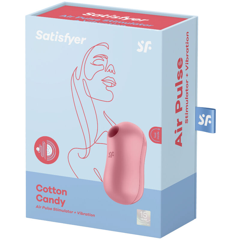 Satisfyer Cotton Candy Air Pulse Stimulator & Vibrator Pink | Niks.fi verkkokauppa