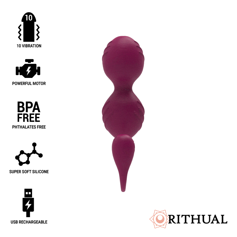 Rithual Nisha Rechargeable Vibrating Kegel Balls Orchid | Niks.fi verkkokauppa