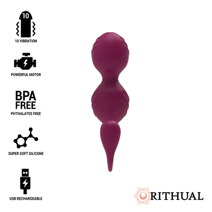 Rithual Nisha Rechargeable Vibrating Kegel Balls Orchid | Niks.fi verkkokauppa