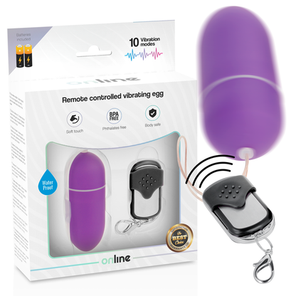 Online Remote Control Vibrating Egg L Purple | Niks.fi verkkokauppa