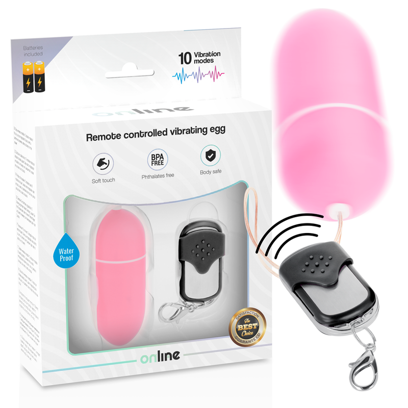 Online Remote Control Vibrating Egg L Pink | Niks.fi verkkokauppa