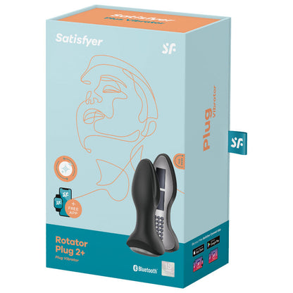 Satisfyer Rotator Plug 2+ Vibrating Plug App Black | Niks.fi verkkokauppa