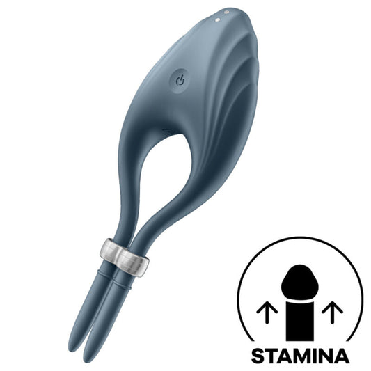 Satisfyer Duelist Ring - Harmaa penisrengas vibraattori | Niks.fi verkkokauppa