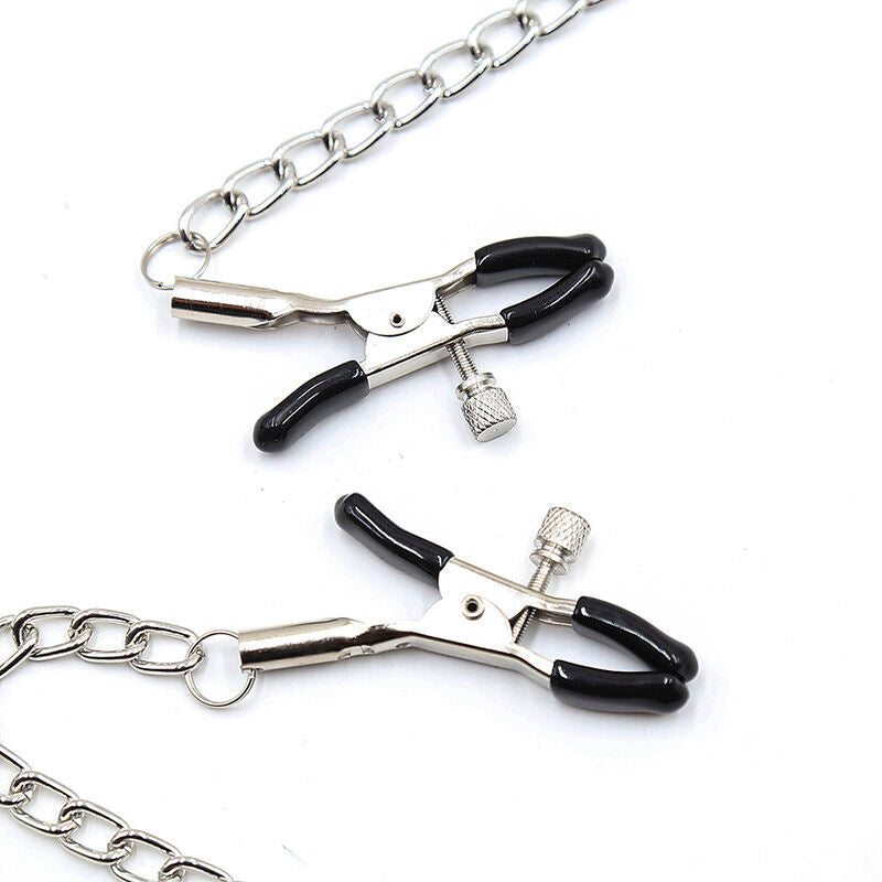 Ohmama Fetish Black Ball Gag With Nipple Clamps | Niks.fi verkkokauppa