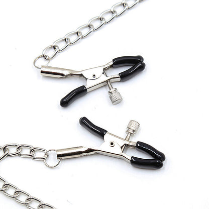Ohmama Fetish Black Ball Gag With Nipple Clamps | Niks.fi verkkokauppa