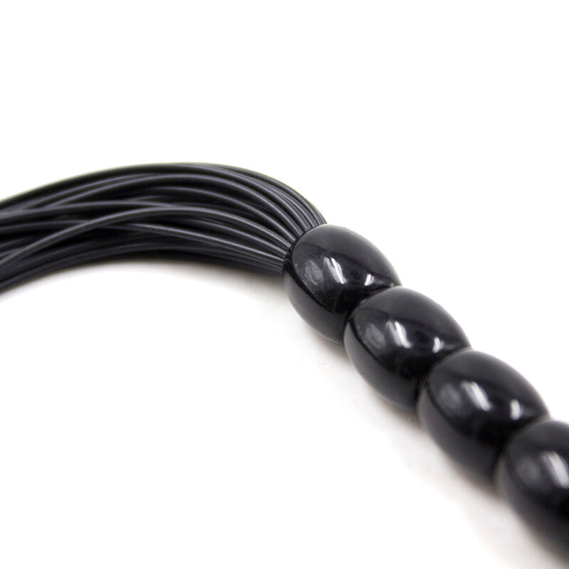 Ohmama Fetish Ribbed Silicone Handle Flogger 22 Cm | Niks.fi verkkokauppa