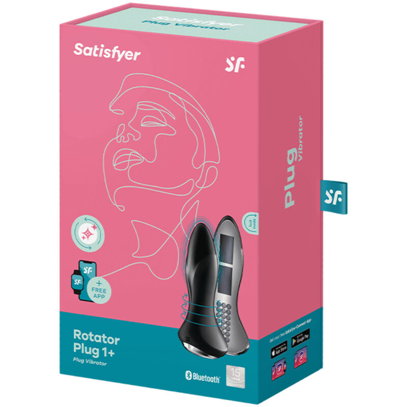 Satisfyer Rotator Plug 1+ Vibrating Plug App Black | Niks.fi verkkokauppa